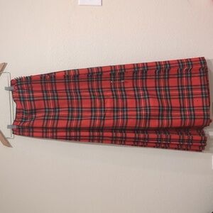 Vintage Aljean Plaid Tartan Wool Pleated Skirt Size 8